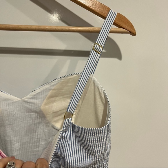 NWT Lilly Pulitzer Christine Blue Seersucker Mini Dress - Picture 5 of 12